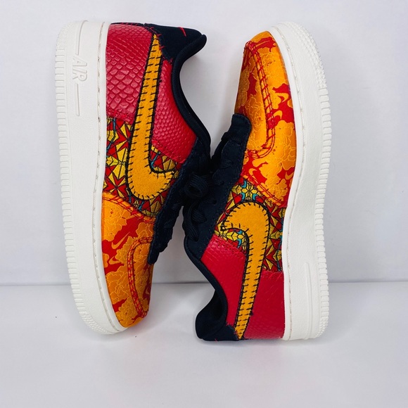 Nike Air Force 1 GS "Chinese New Year" Red Gold - Picture 2 of 10